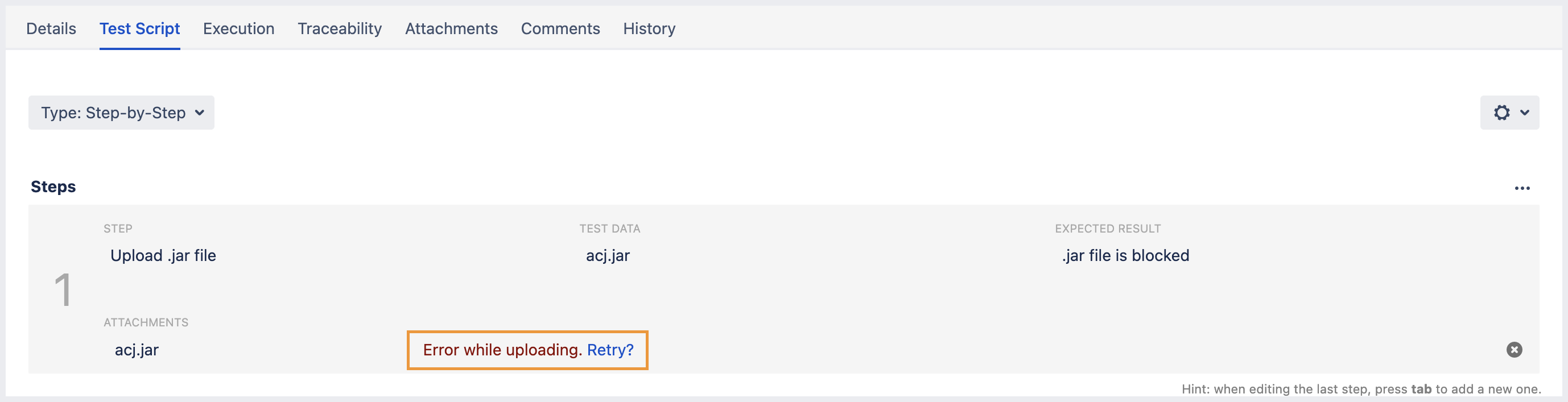 acj zephyr test script steps attach files.png