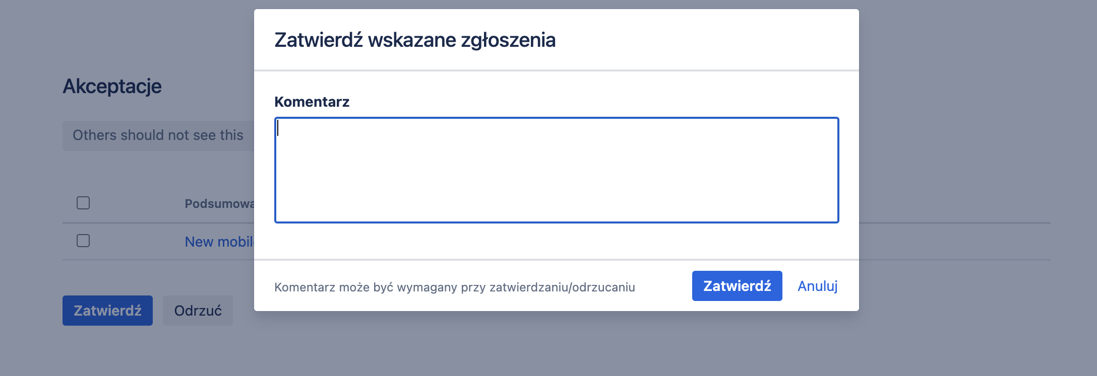 Polish Approval comment dialog box.png
