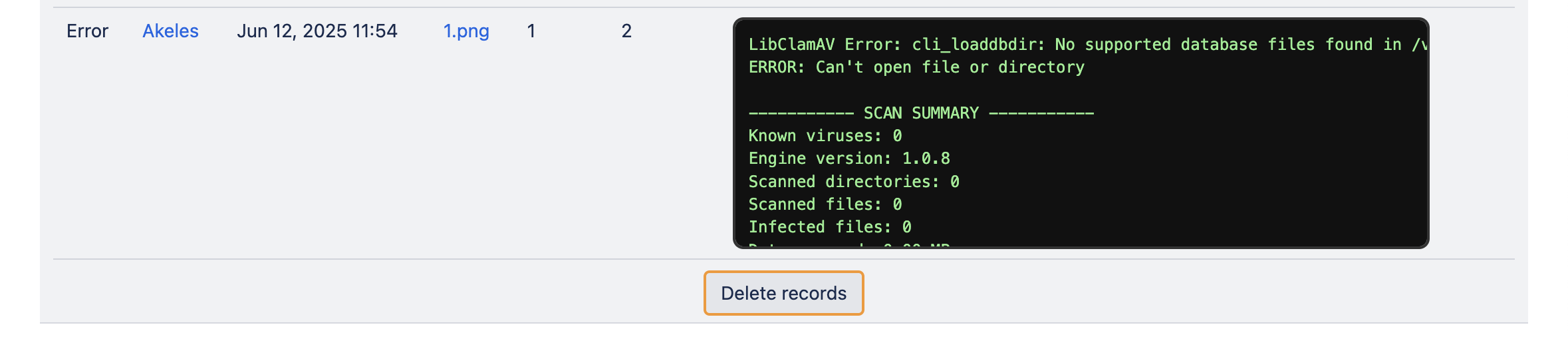 acc attachment scanning status delete records.png