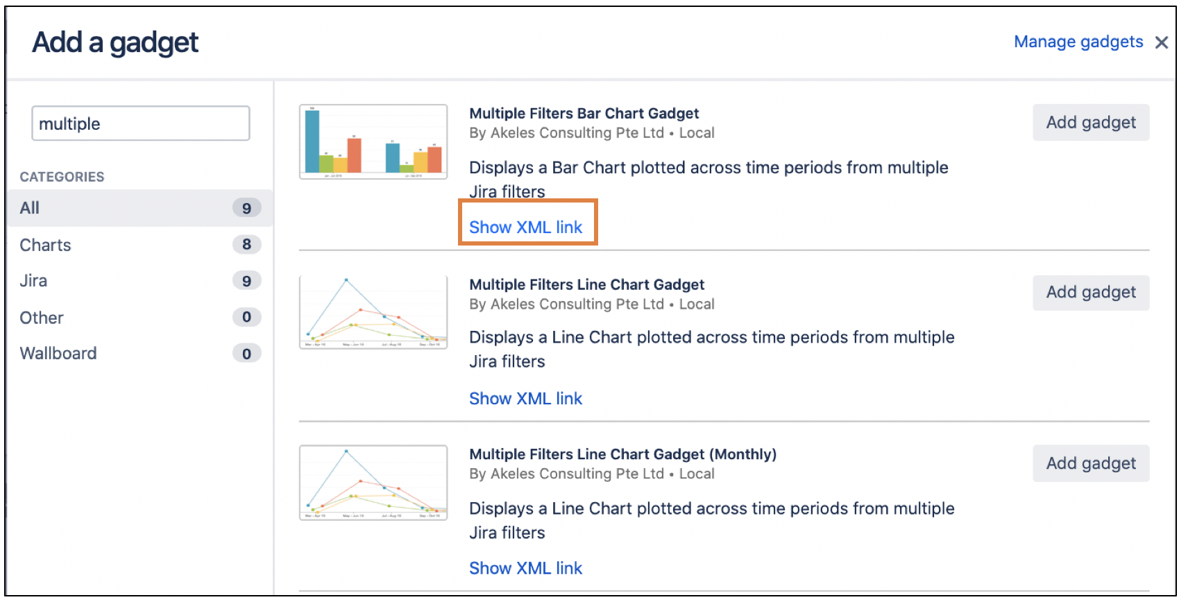 5. show XML for Multiple gadget.png