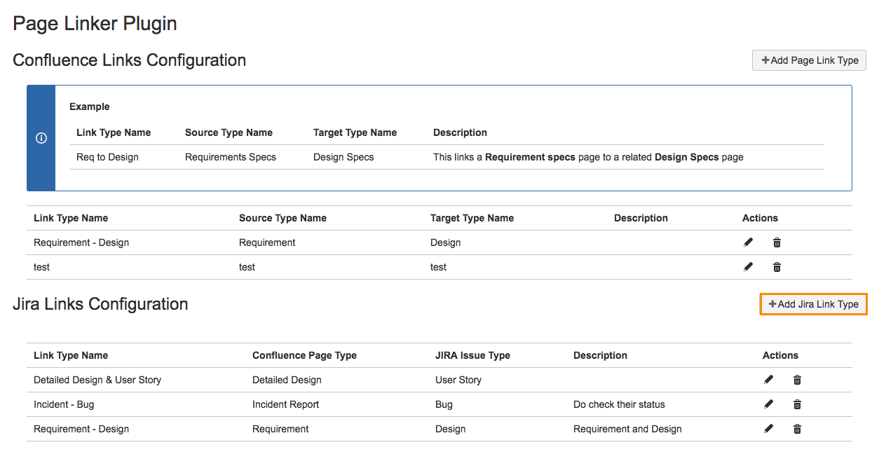 Add a jira link type button