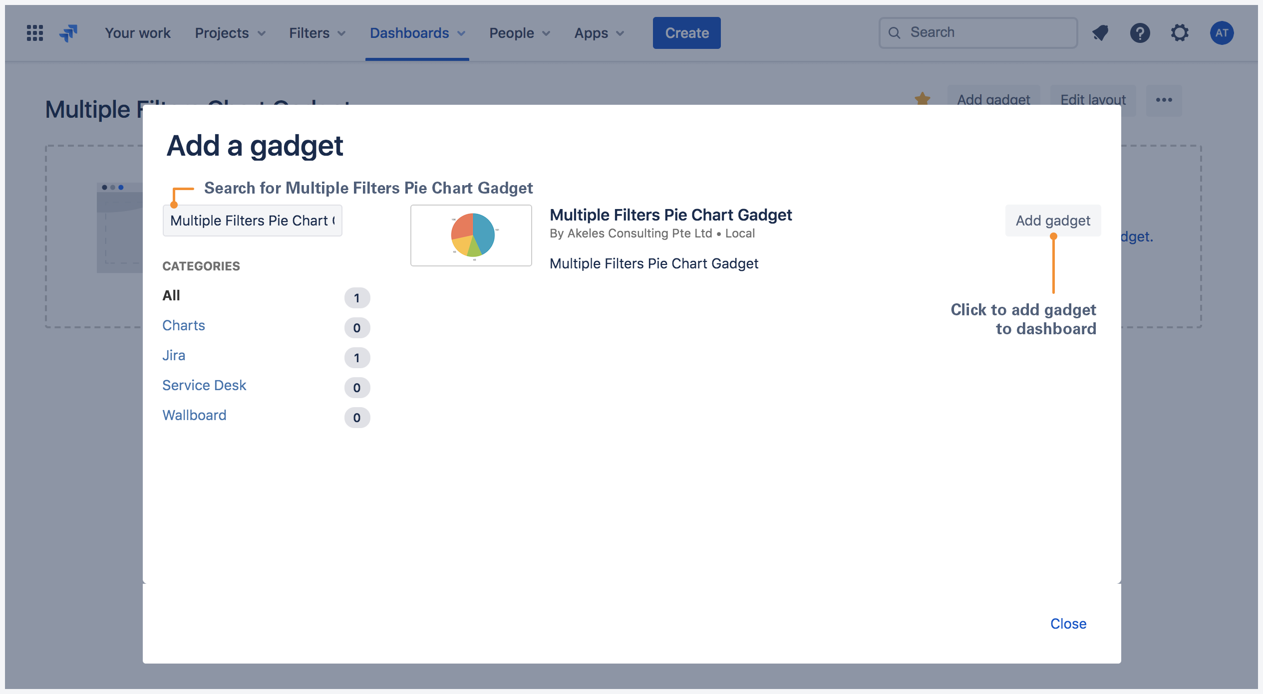 Add Multiple Filters Pie Chart Gadget to dashboard.png