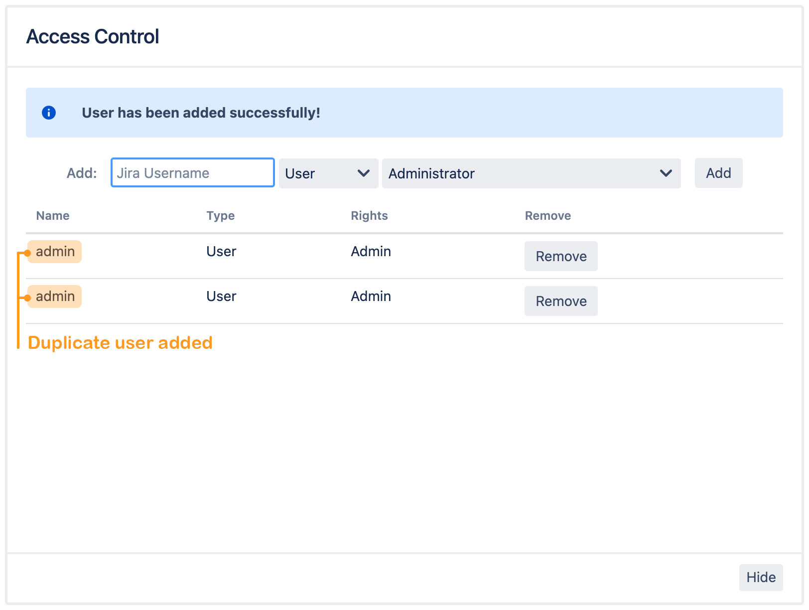 canned access control duplicate user added.png