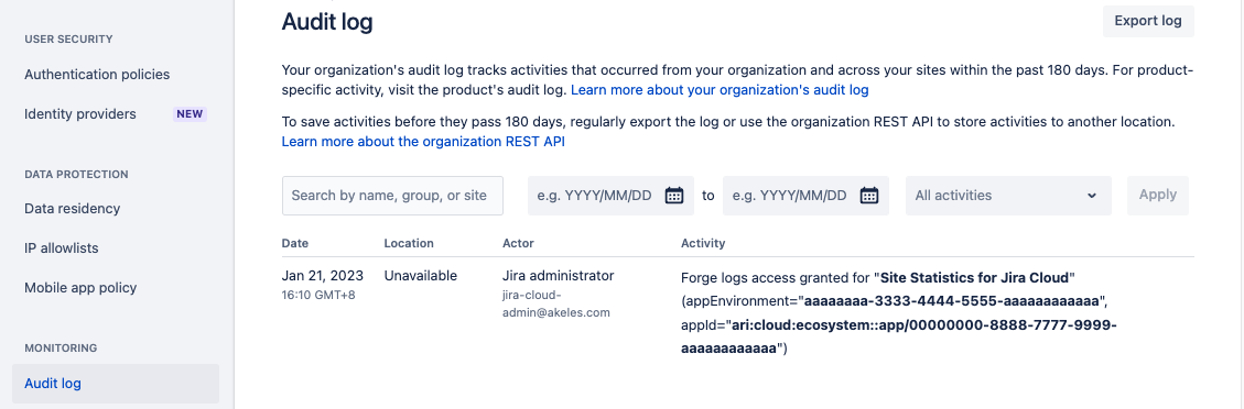 Audit log for enable log access.png
