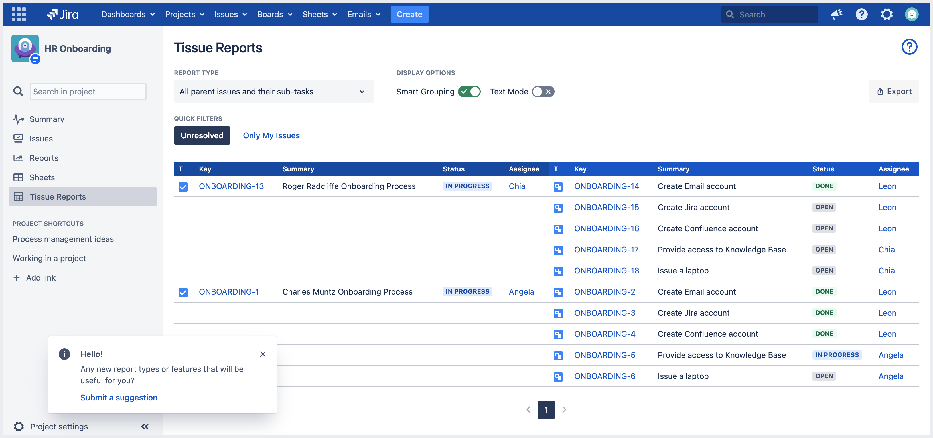 tissue reports in project.png