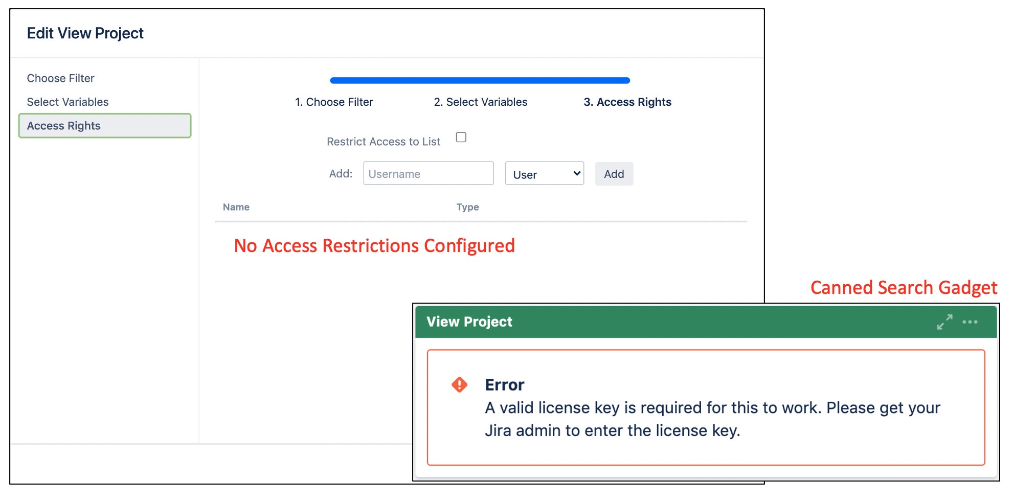 Canned search gadget error on public dashboard.png