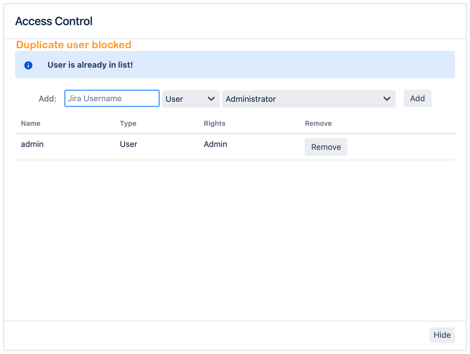 canned access control duplicate user blocked.png