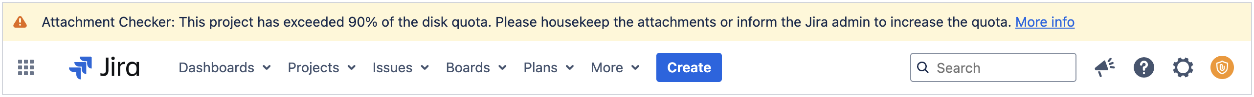 acj alert banner reached quota alert threshold.png