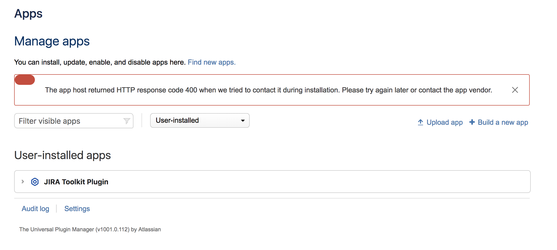 response 400 when install.png
