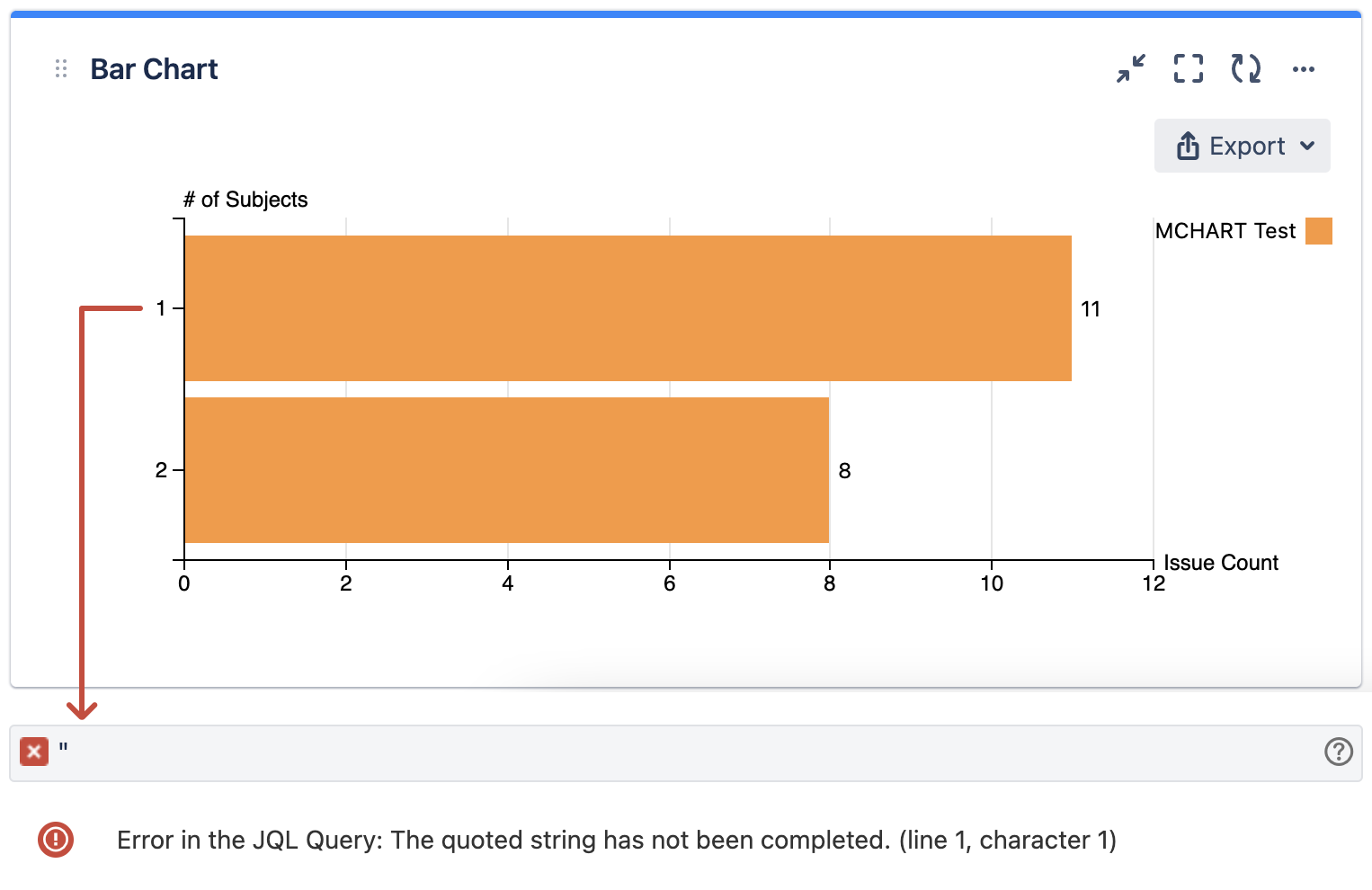 mchartc jql contains special char - before.png