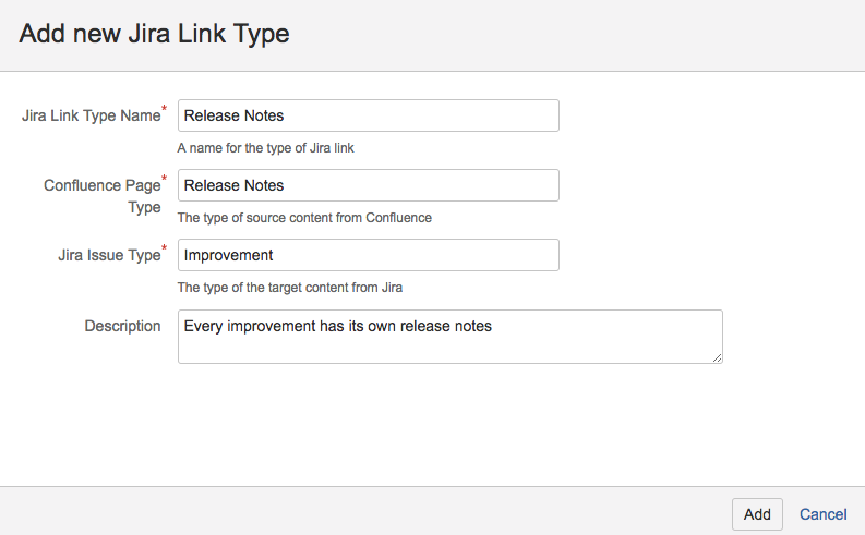 example of how to add a new jira link
