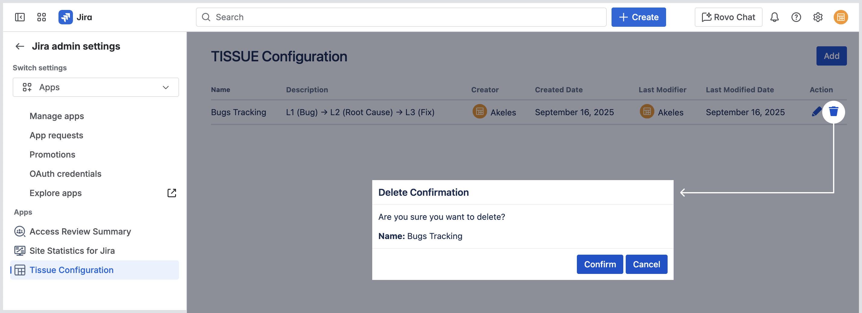 tissuec tissue configuration delete data source.png