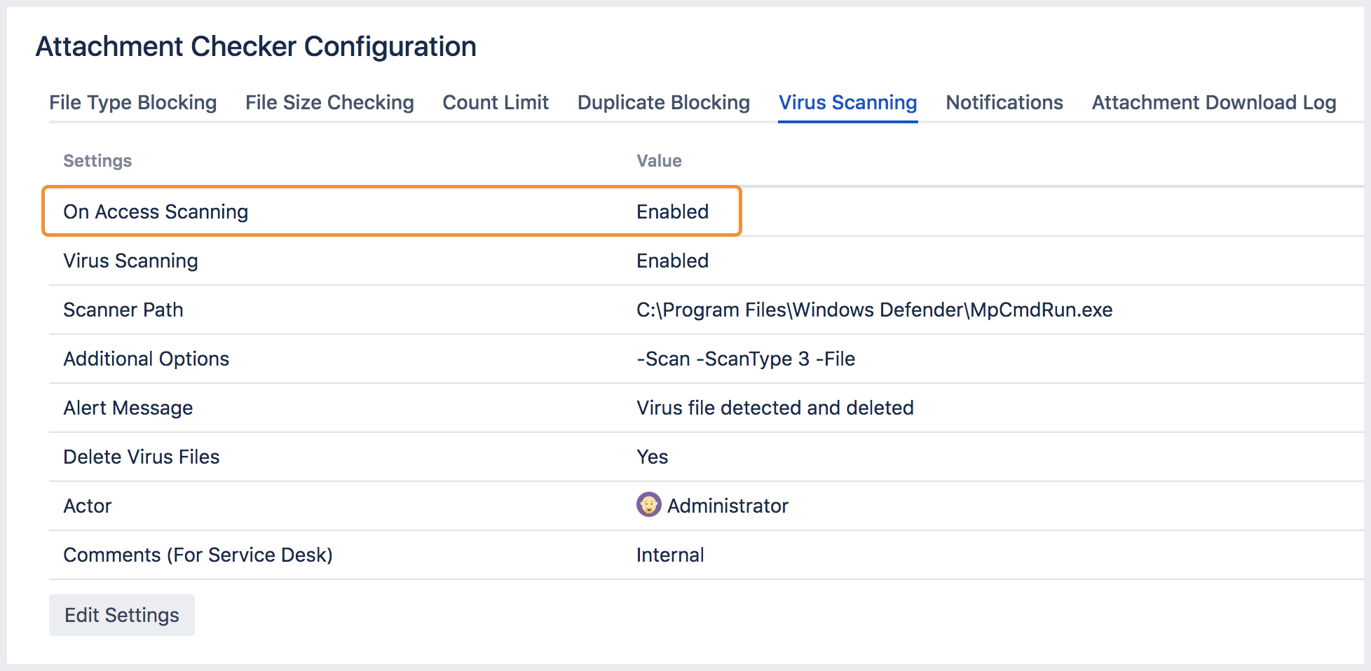 Attachment Checker for Jira configuration on access scanning.png